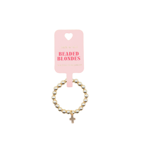 Ring - Gold+Charm - Cross