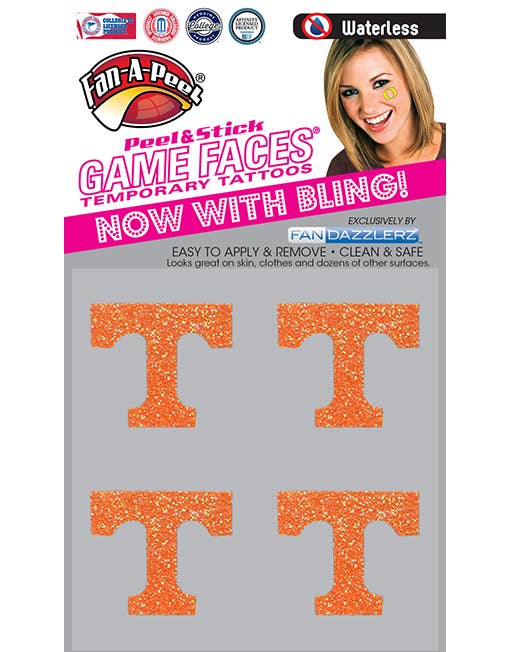 Tennessee - Game Faces Fandazzlerz Temporary Tattoos/Stickers