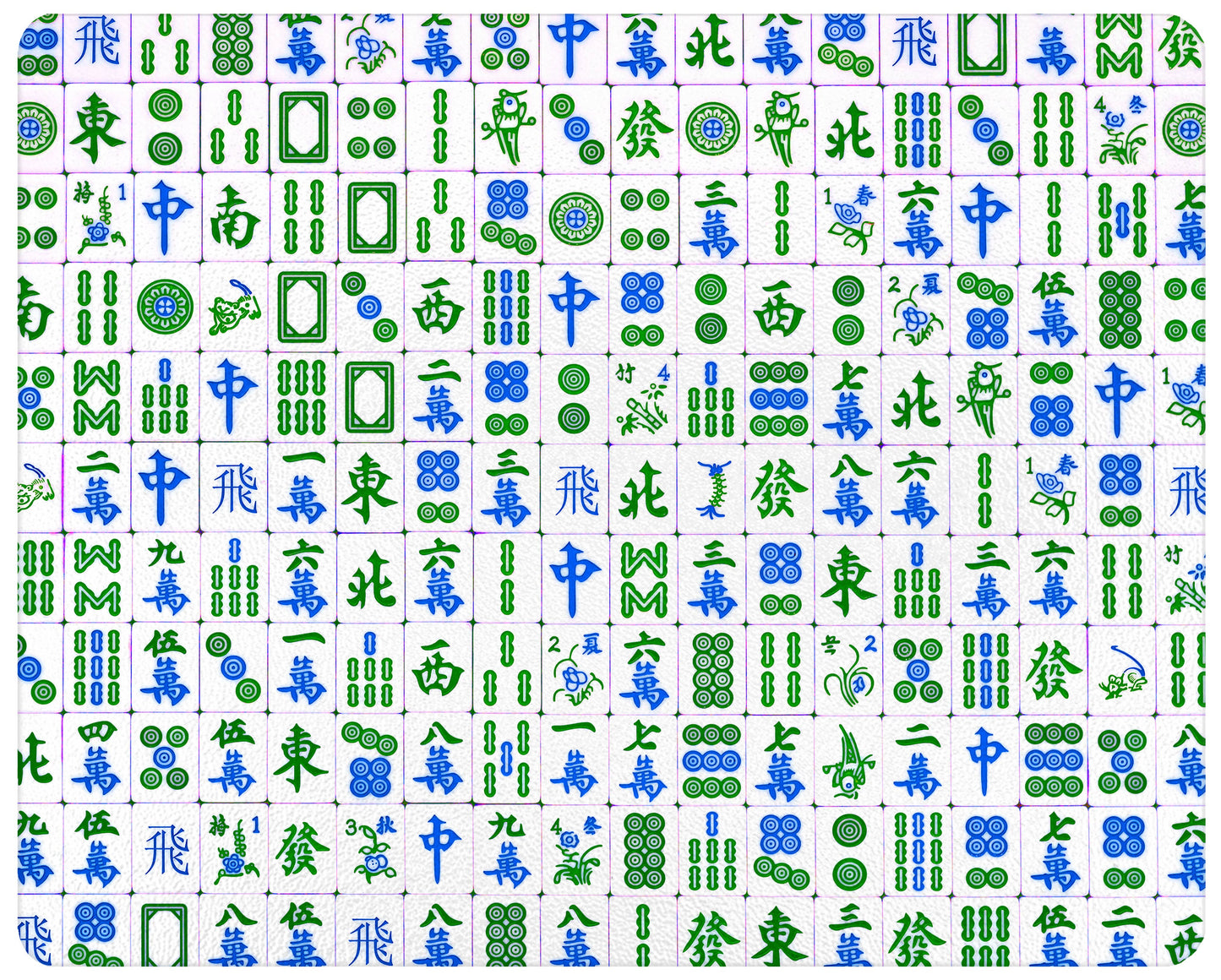 Cutting Board - Blue and Green Mahjong
