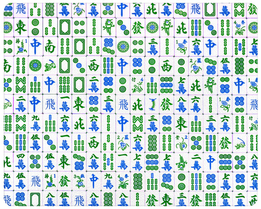 Cutting Board - Blue and Green Mahjong