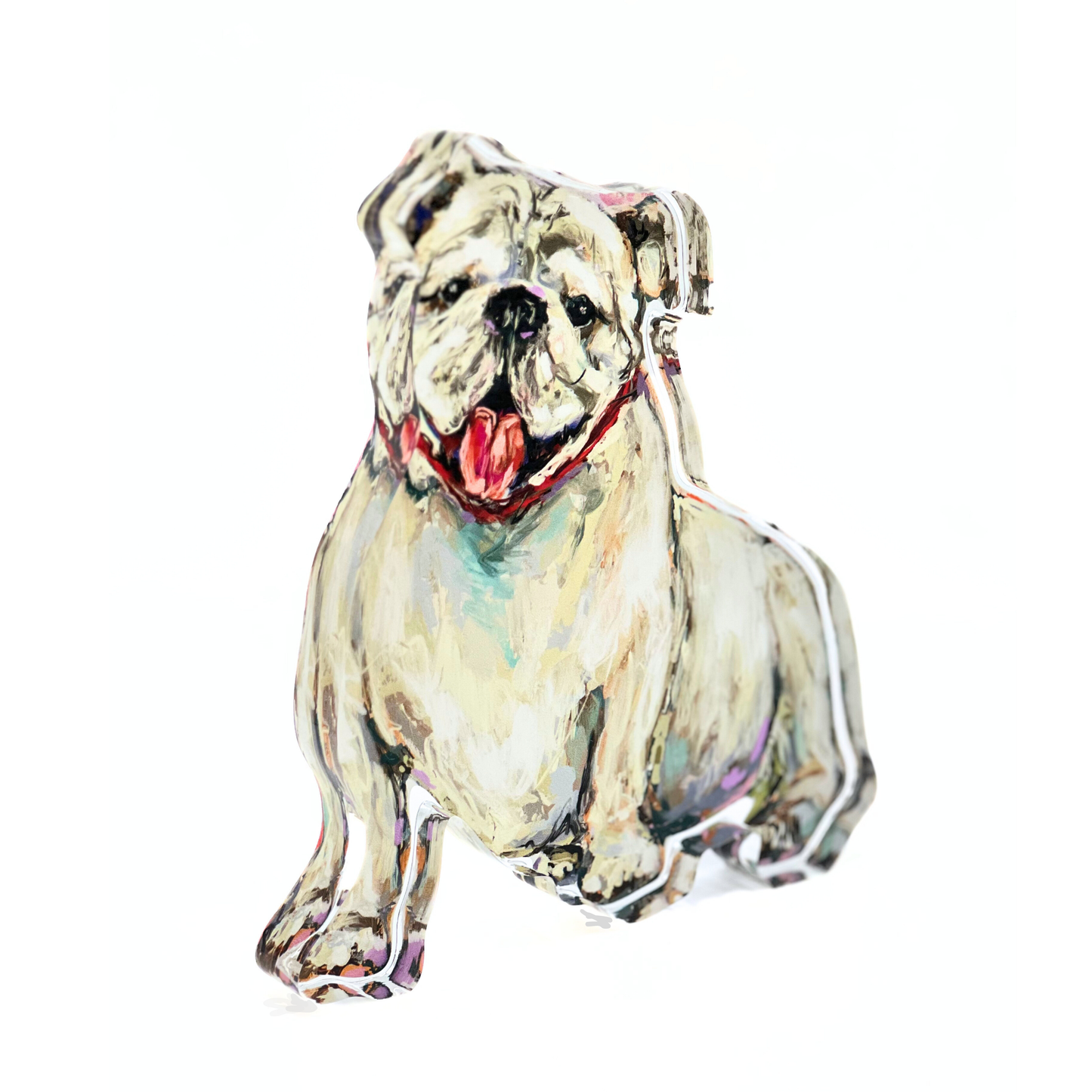 Acrylic Bulldog - White