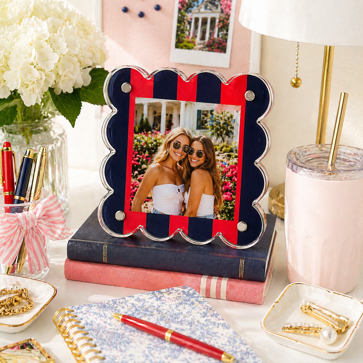 Frame - Acrylic Red & Navy