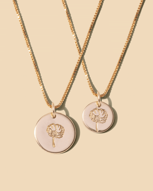 Flower Charm on 16" Chain