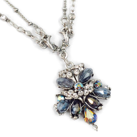 Necklace - Crystal Cluster Fan