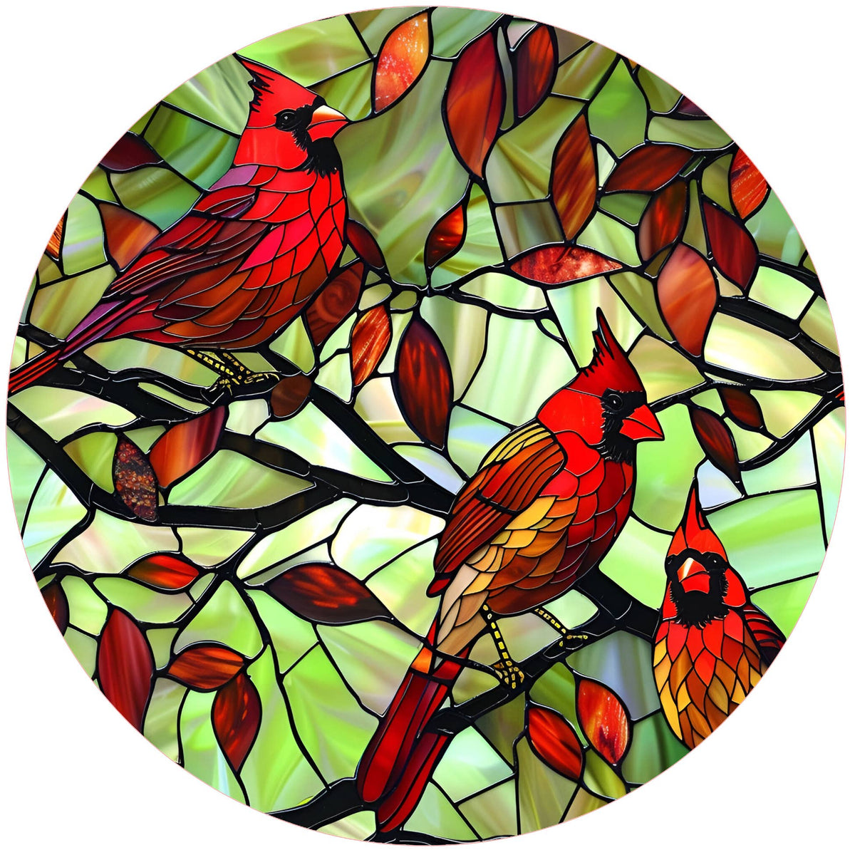 Jar Opener - Cardinal Stained-Glass