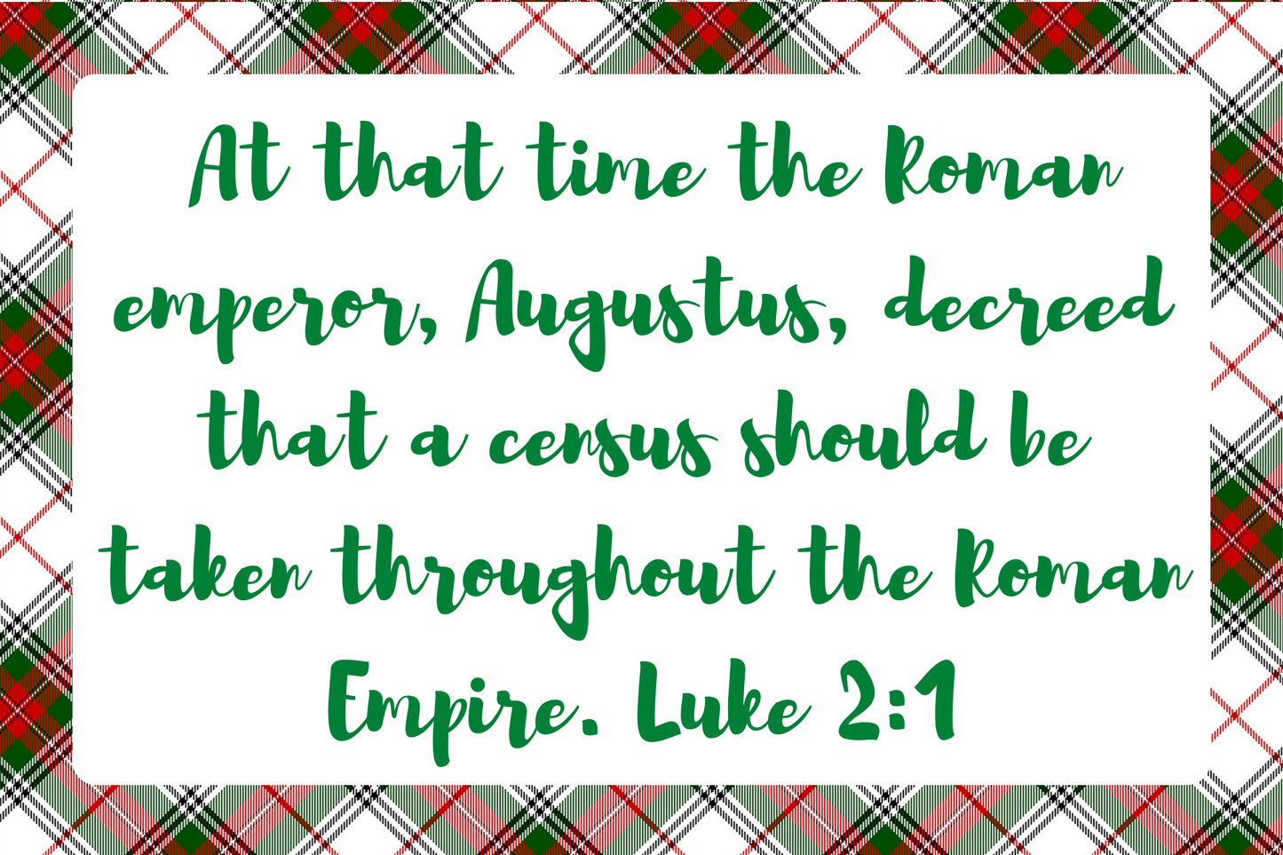 Paper Placemats - Advent Scripture