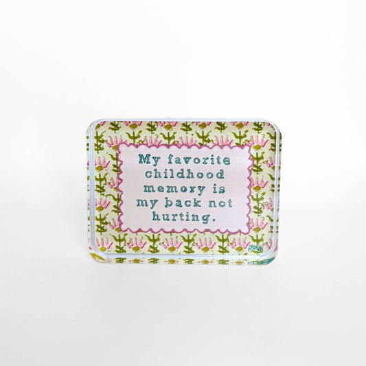 Acrylic Funny Block - Favorite Childhood Memory