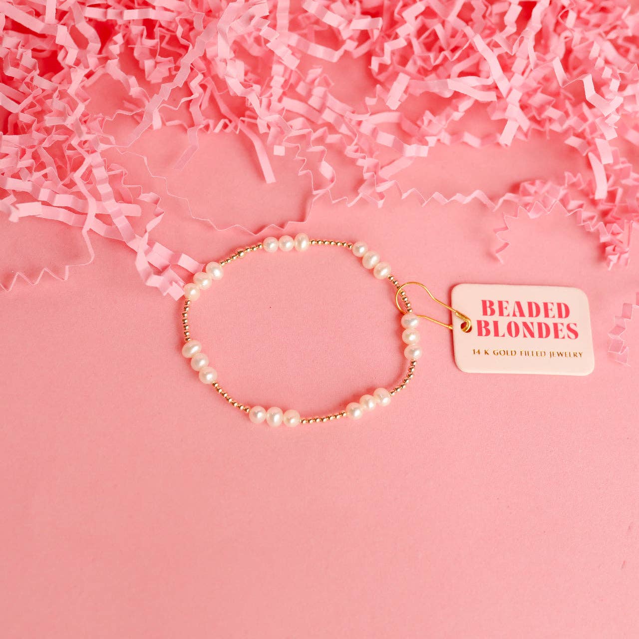 Bracelet - Pearl/Gold ILY Coastal
