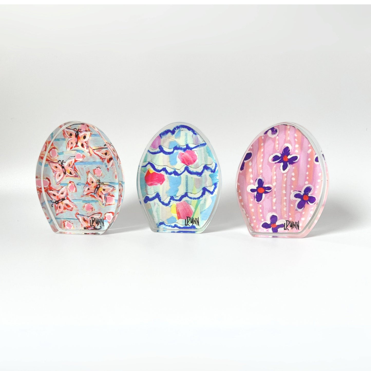 Acrylic Easter Egg - Bitty Dots and Scallops