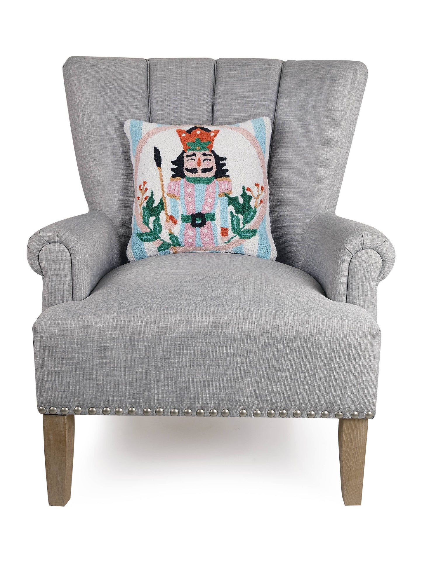 Pillow - Holly Stripe Nutcracker