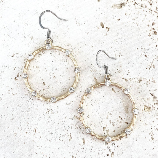 Crystal Circle Hoops