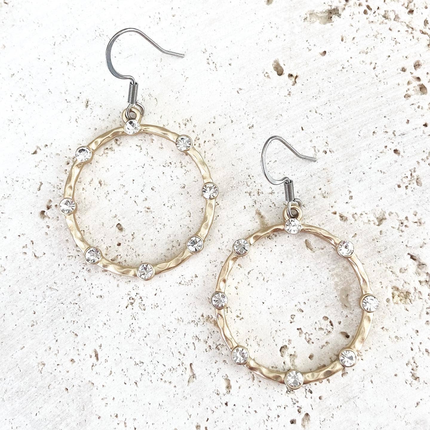 Crystal Circle Hoops