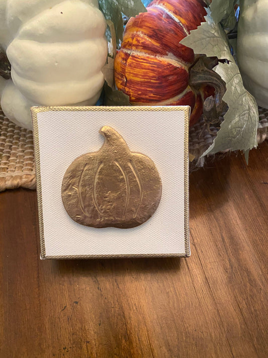 Gold Gilded Pumpkin Canvas