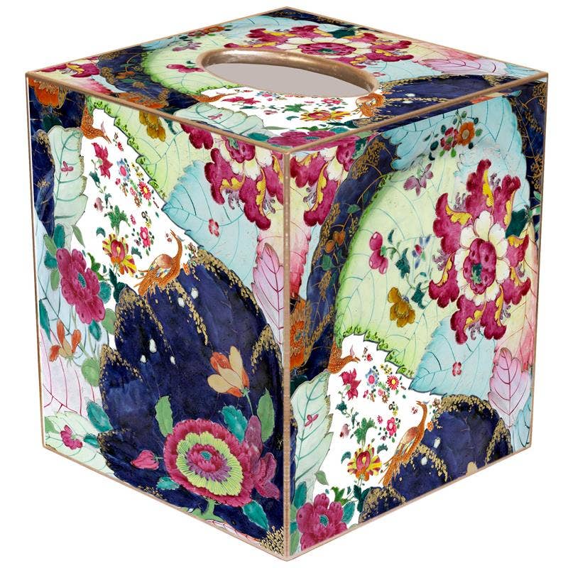Tissue Box - Ancient Tobacco Leaf pattern