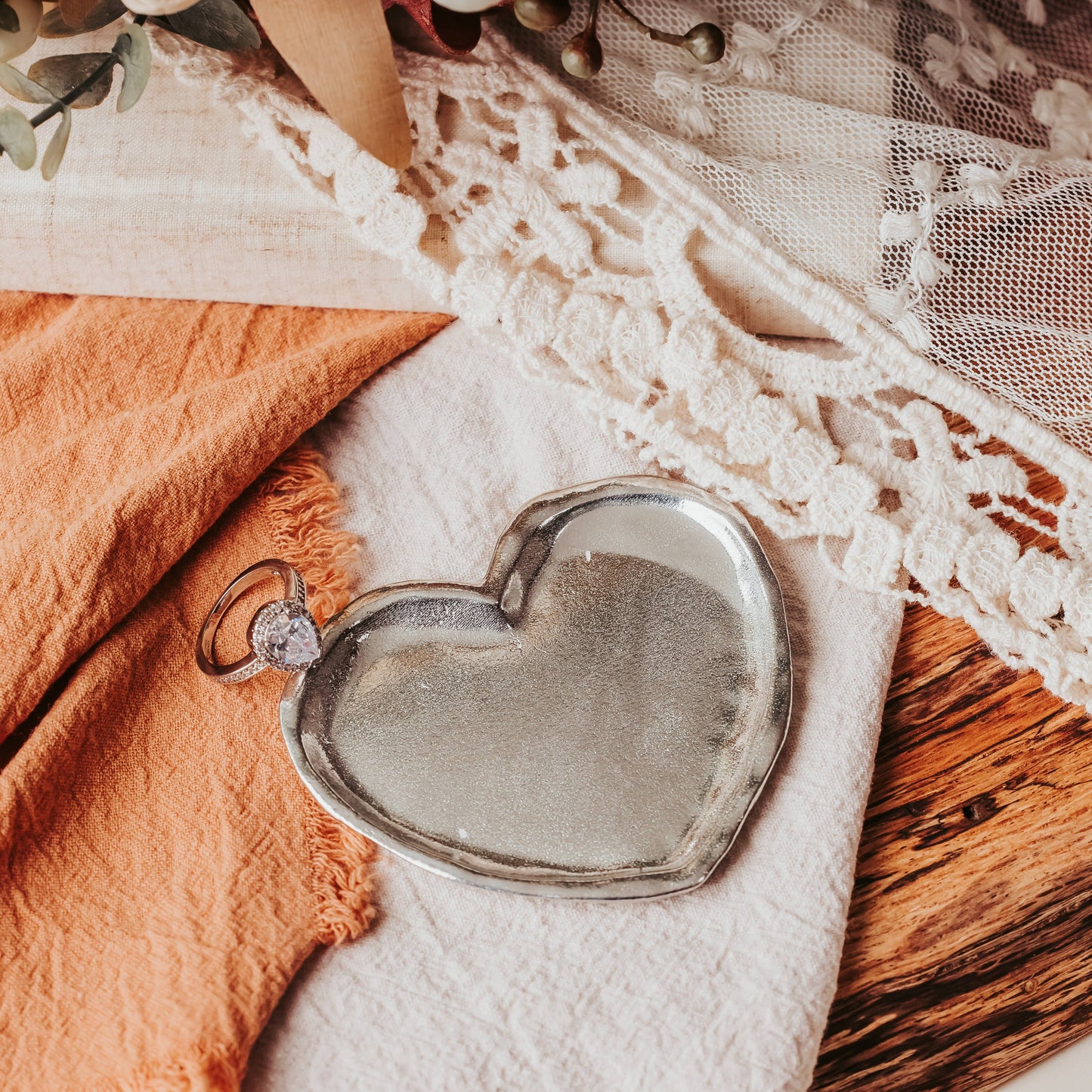 Ring Dish - Pewter Heart