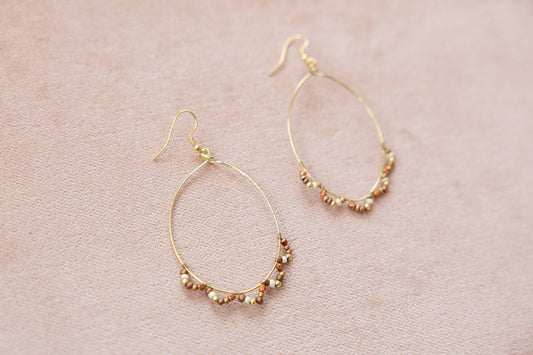 Earrings - Champagne Maple Drops