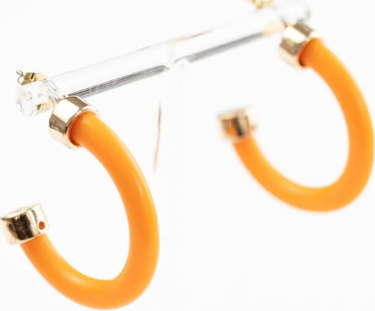 Acrylic Hoops - Mini Orange