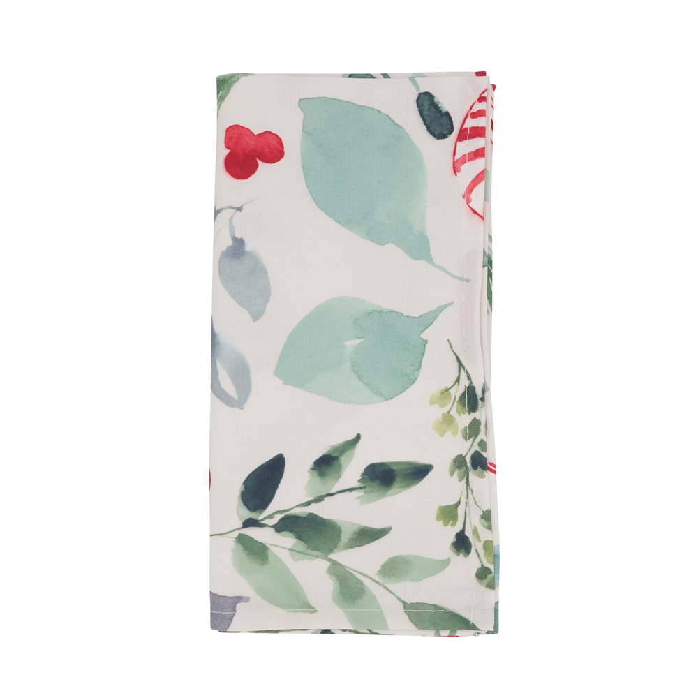Napkin Set: Christmas Holly & Candy Canes