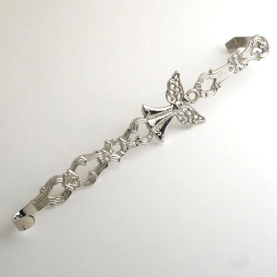 Wreath Holder - Angel - Nickel Finish