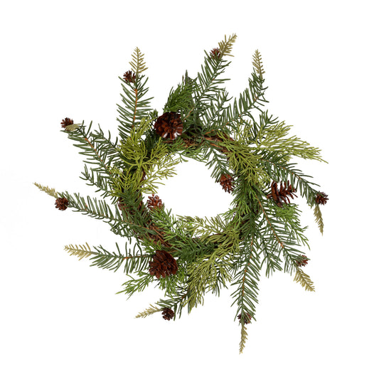 Wreath:  Faux Pine & Juniper