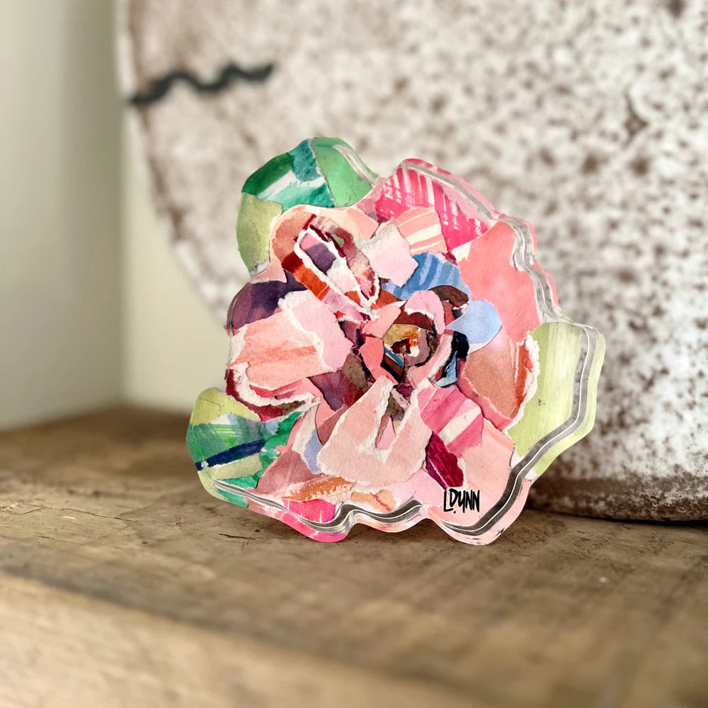 Acrylic Blooms - Pink Zinnia