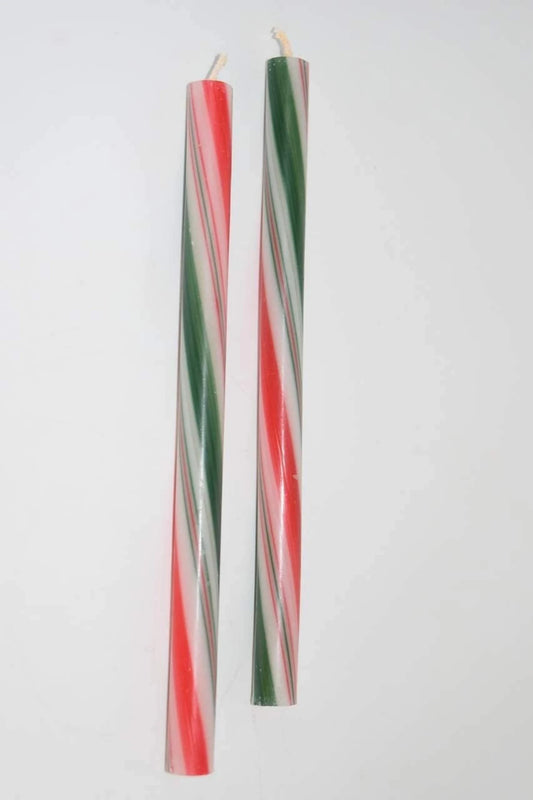 Candle - Red, Green & White Tapers