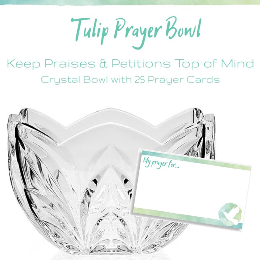 Prayer Bowl - Tulip Bowl with Prayer Cards